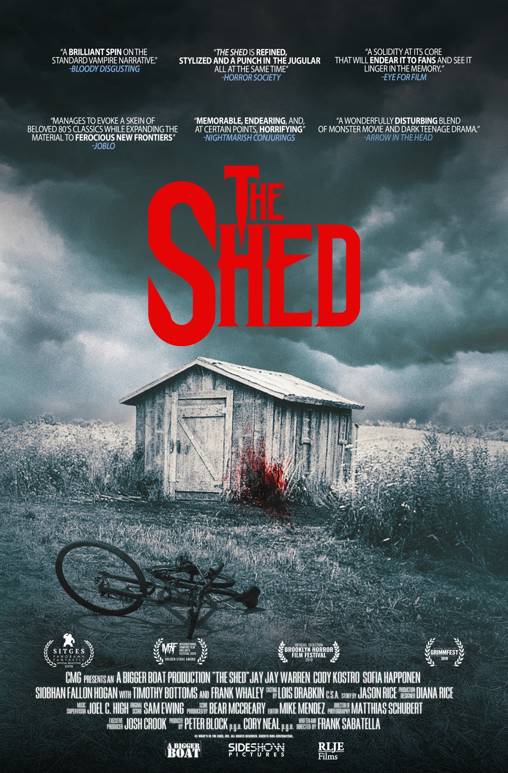 Alternate white theatrical poster for The Shed